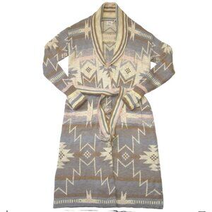 NWT Faherty Paloma Duster Cardigan in Beach Morning Star Belted Long Sweater S